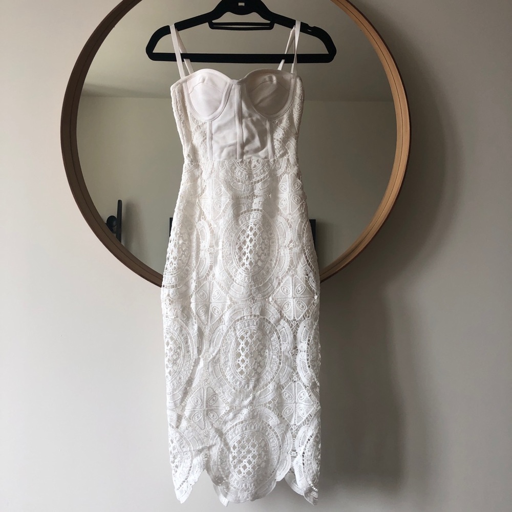 White dress with lace